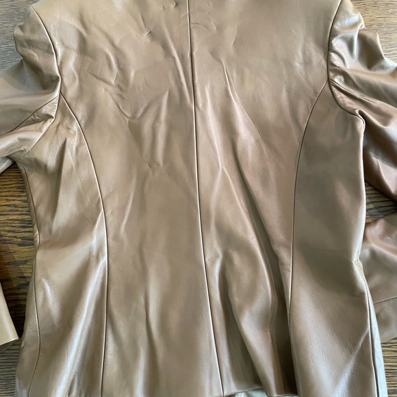 Soft Leather Blazer/Jacket SZ XL 2 Tone Tan - Picture 12 of 14